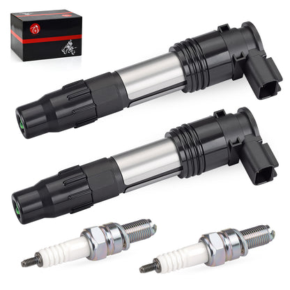 2X Ignition Coils & Iridium Spark Plugs for Kawasaki Ninja 300 (2013–2017)