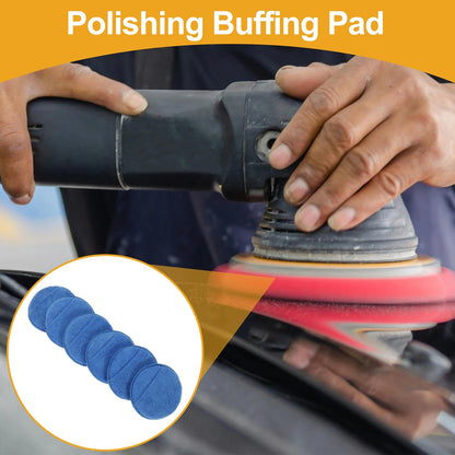 6X Polishing Buffing Pads for Auto (12.5cm, Sapphire Blue)