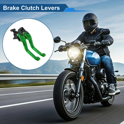 6 Position Adjustable Brake Clutch Levers for Suzuki GSX8S (2023–2025) Green