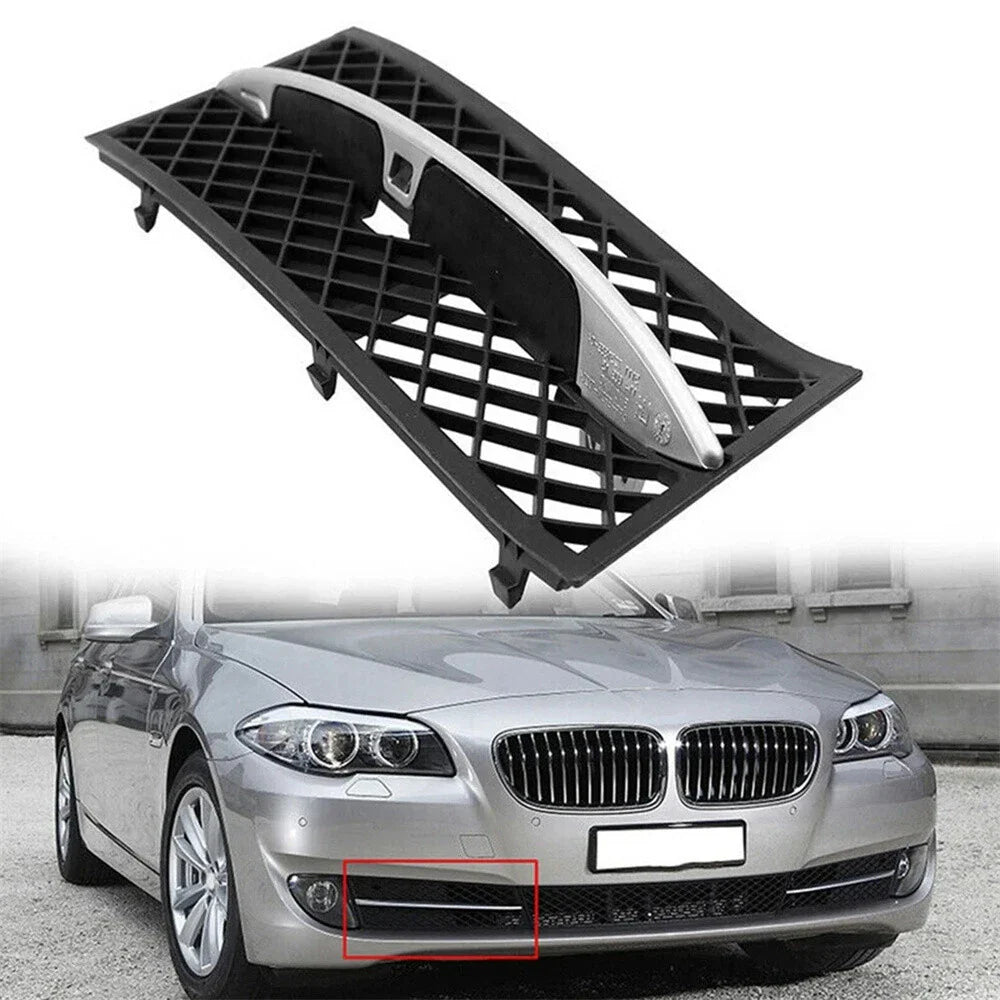 Front Lower Bumper Grille with Strips for 2010-2013 BMW 5 F10 F11 (2010-2013)