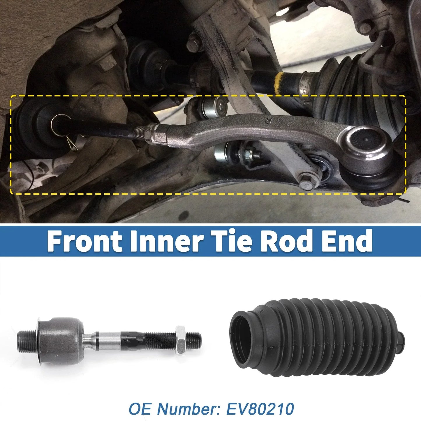 4 x Front Inner Tie Rod End Links for Honda Accord & Acura TL (2003-2007)