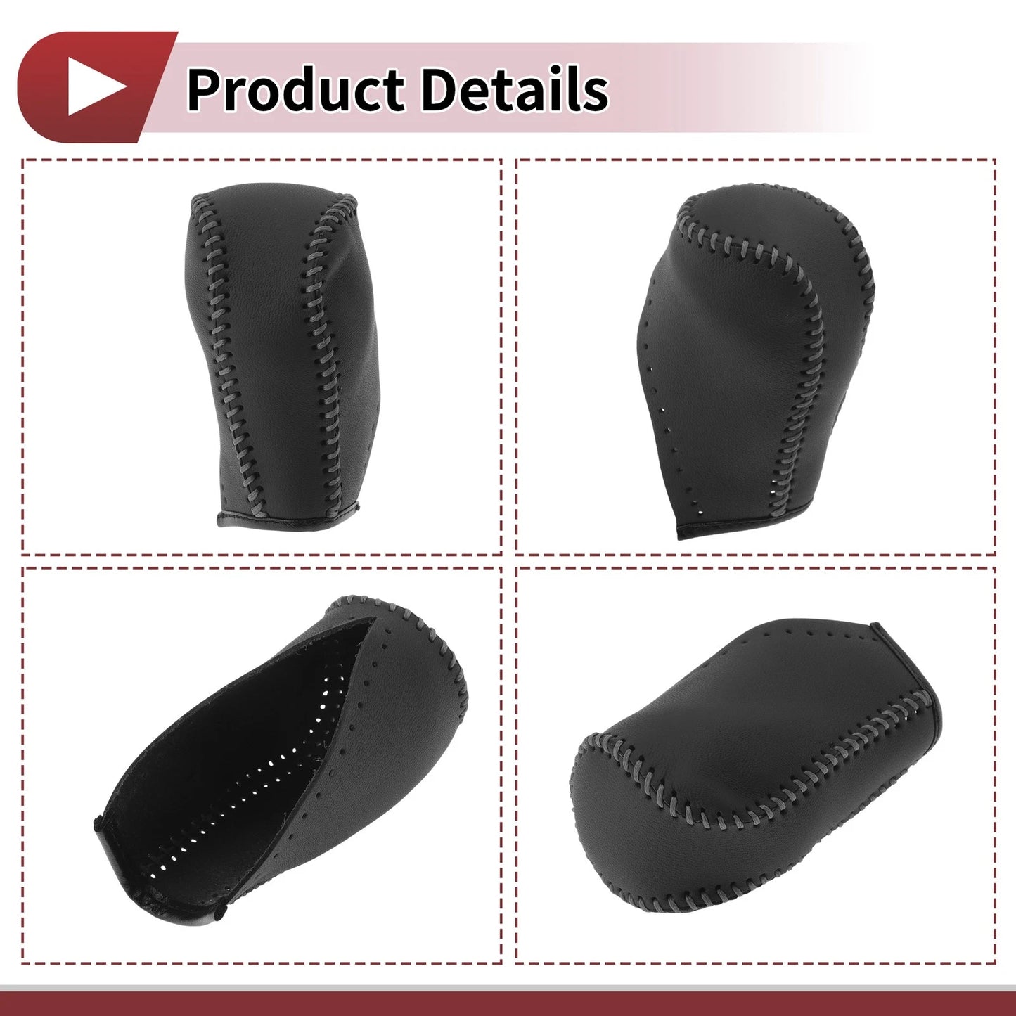 Gear Shift Knob Cover for Toyota Corolla (2014–2018) Gray Faux Leather