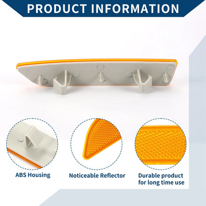 Bumper Reflector No. 63147162220 for BMW X3 (2007–2010) Front Right Yellow