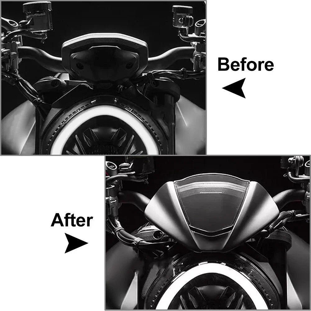 Matte Black Windshield with Bracket for Ducati Monster 950 937 (2021-2022)
