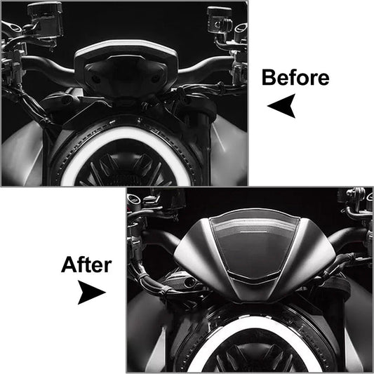 Matte Black Windshield with Bracket for Ducati Monster 950 937 (2021-2022)
