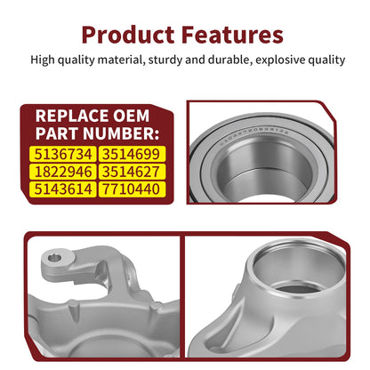 Front Right Steering Knuckle Bearing Kit for Polaris Sportsman Scrambler (2008–2019)
