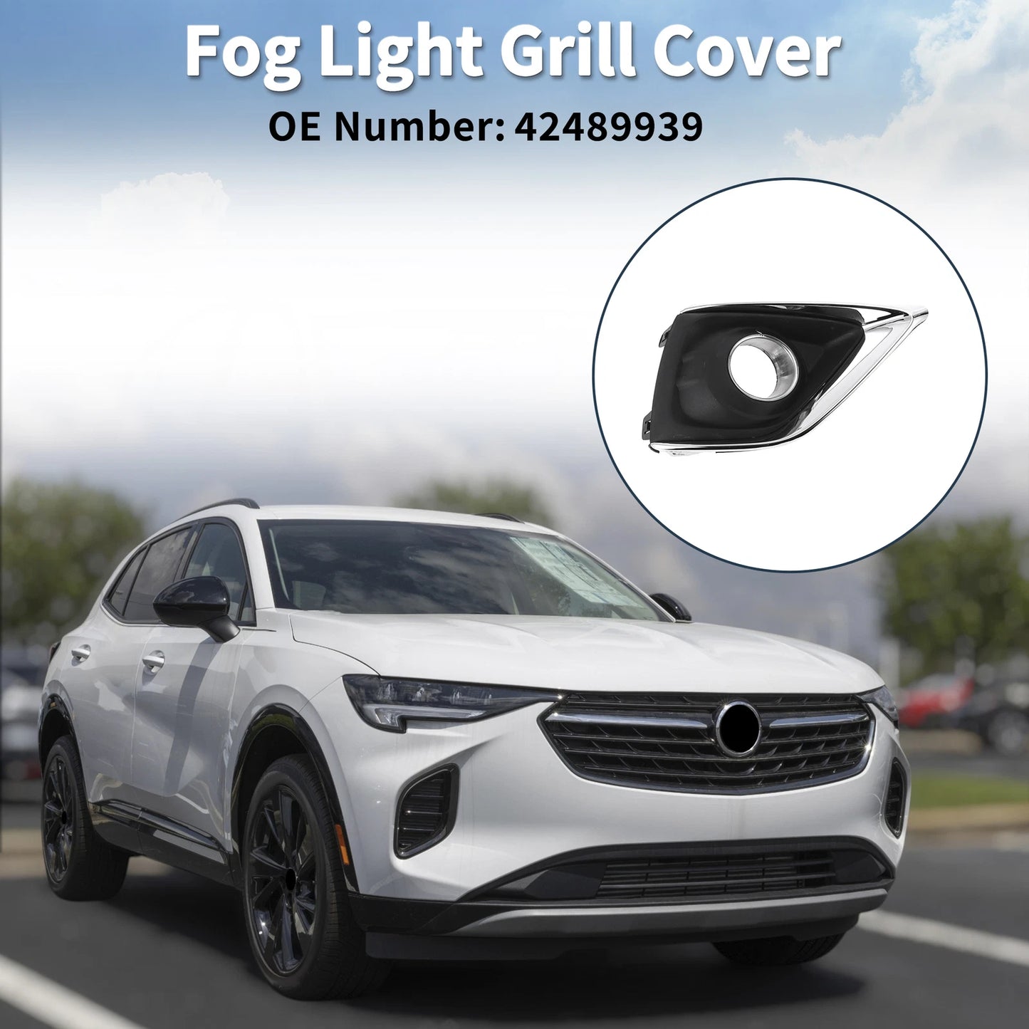 1 Pc Fog Light Grill for Buick Envision (2019–2020) No. 42489939