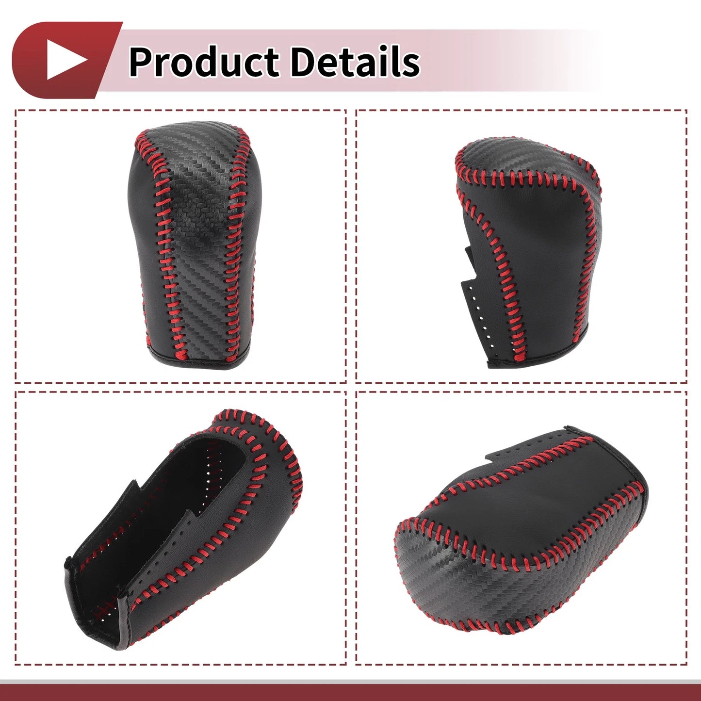 1 Pc Gear Shift Knob Cover for Honda Inspire (2023) Red Faux Leather