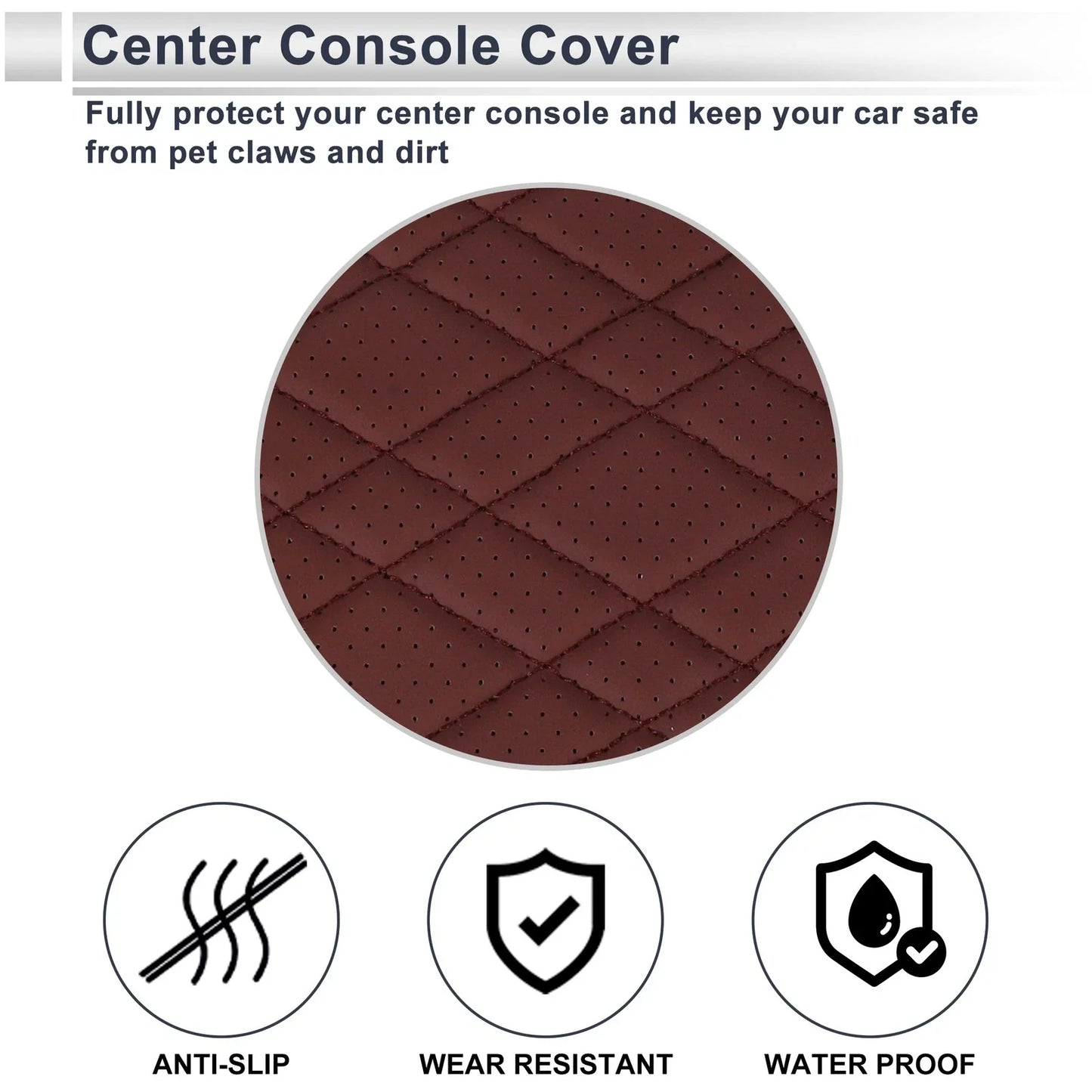 1 x Center Console Cover for BMW X3 Wine Red (2014-2018)