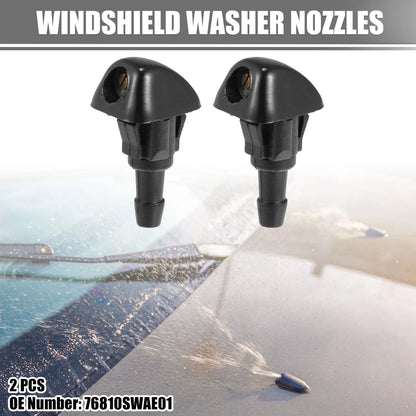 2pcs Windshield Wiper Washer Nozzle Spray Jet for Honda Civic (2006–2011) No. 76810SWAE01