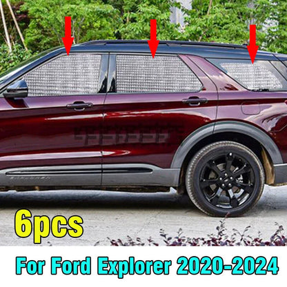 6Pcs Side Window Windshield Sunshade for Ford Explorer (2020–2024)