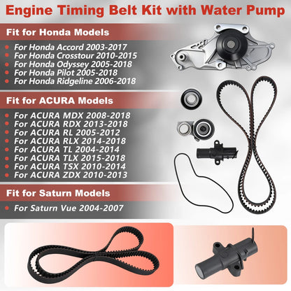 Engine Timing Belt Kit Water Pump for Acura Honda Accord Saturn (TKH002)