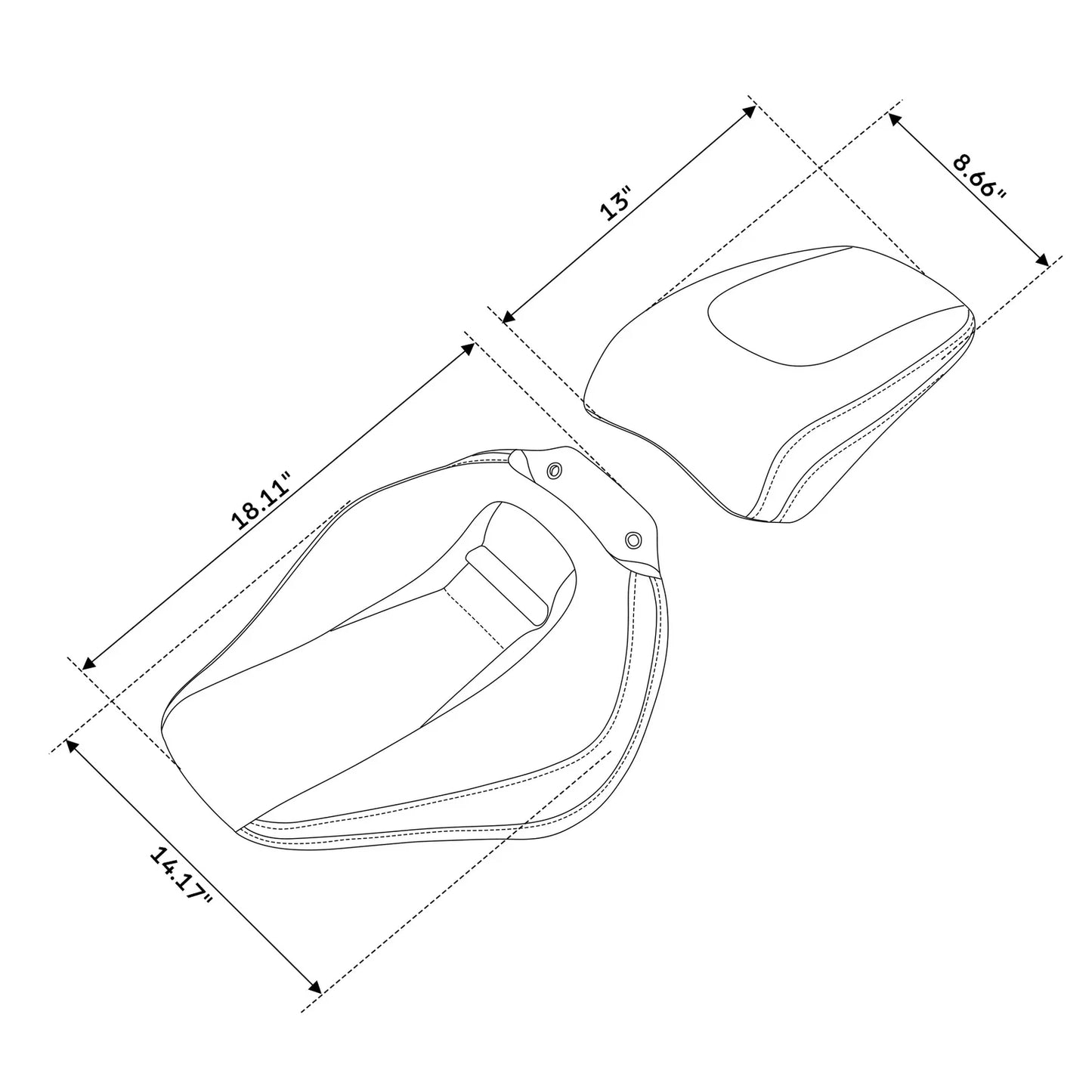 Driver & Passenger Pillion Seats for Harley Breakout FXBR FXBRS (2018-2023)