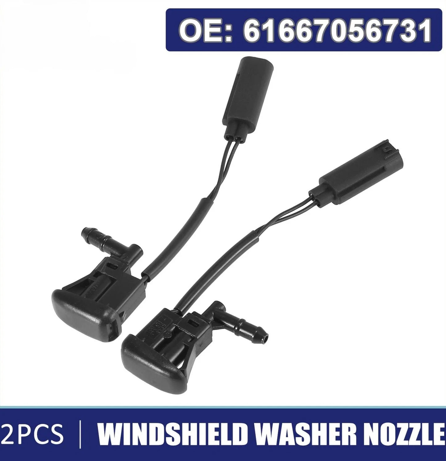 2 x Windshield Washer Nozzles Spray Jet for BMW 3 Series E46 (1998–2006)