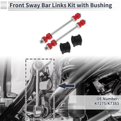 Front Stabilizer Bar Link with 2 x Bushings for Dodge Ram 1500