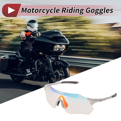 Set of 1 Motorcycle Riding Goggles for Various Models (Light Red Lens)
