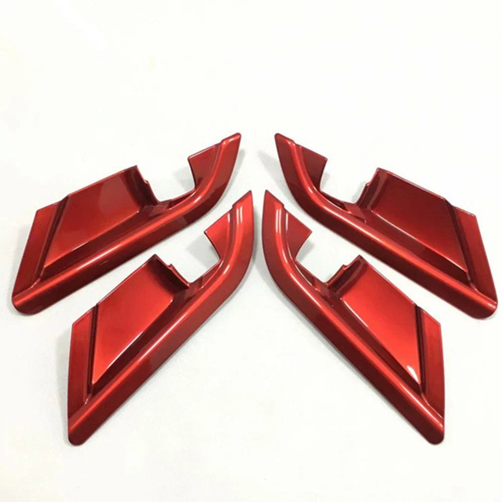 4 x Interior Door Handle Bowl Cover Trims Red for Toyota Camry (2018-2023)