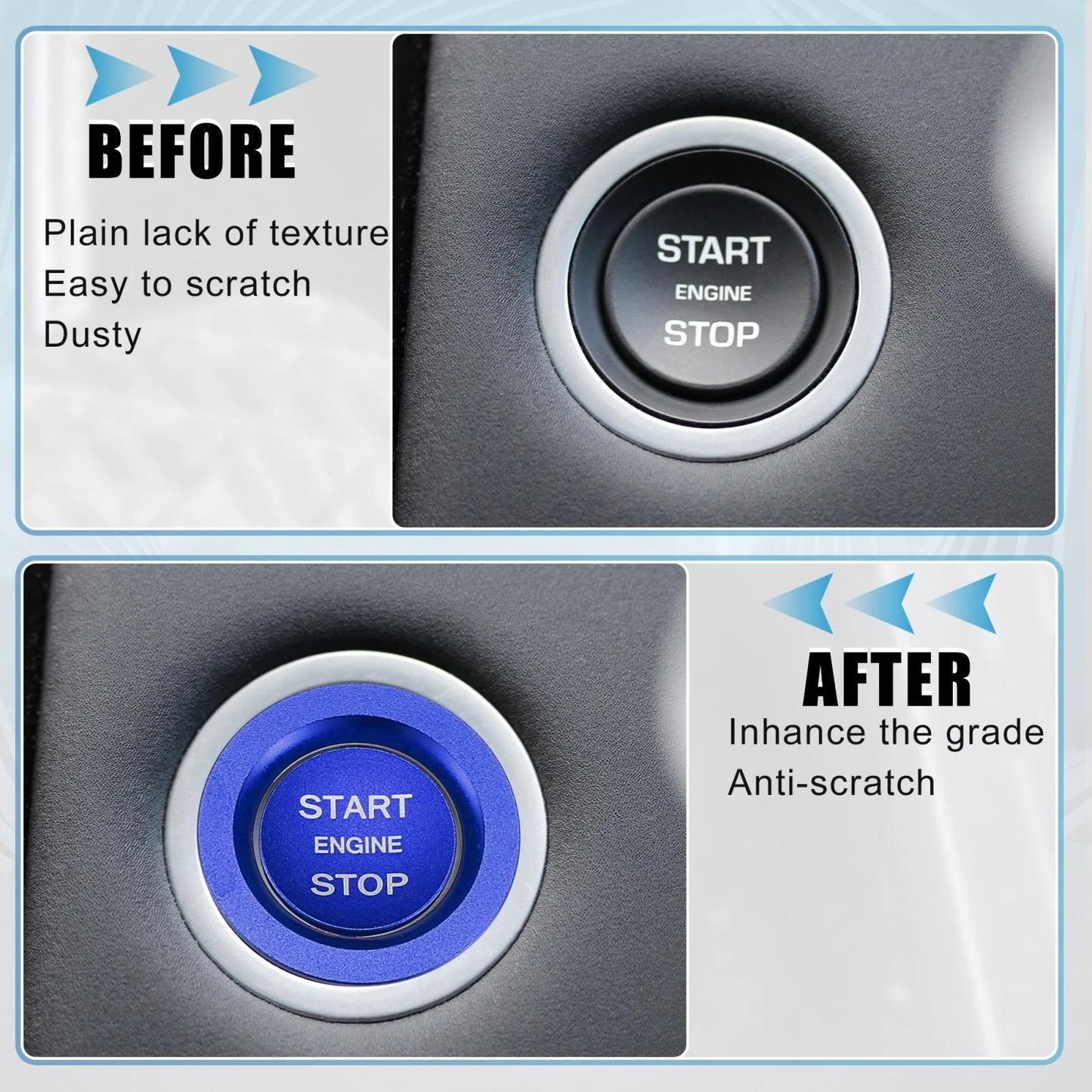 Start Stop Button Cover Sticker Kit for Land Rover Discovery (2017–2023)