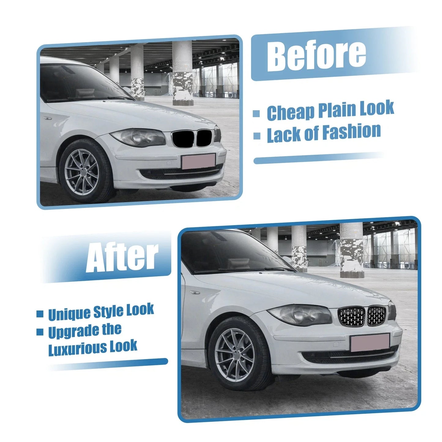 Front Hood Bumper Grille for BMW 128i 135i