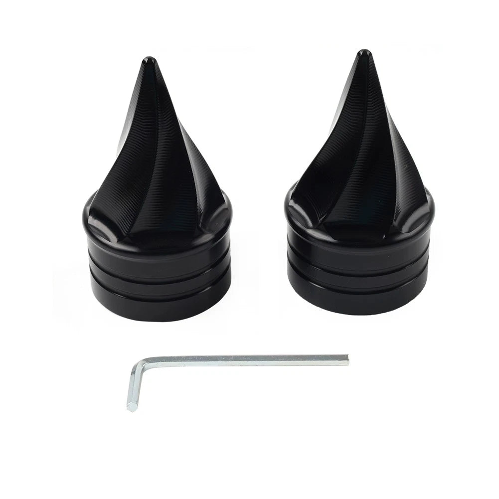 Front Axle Cap Nut Covers for Harley Touring Electra Road Glide Road King (2000–2007)
