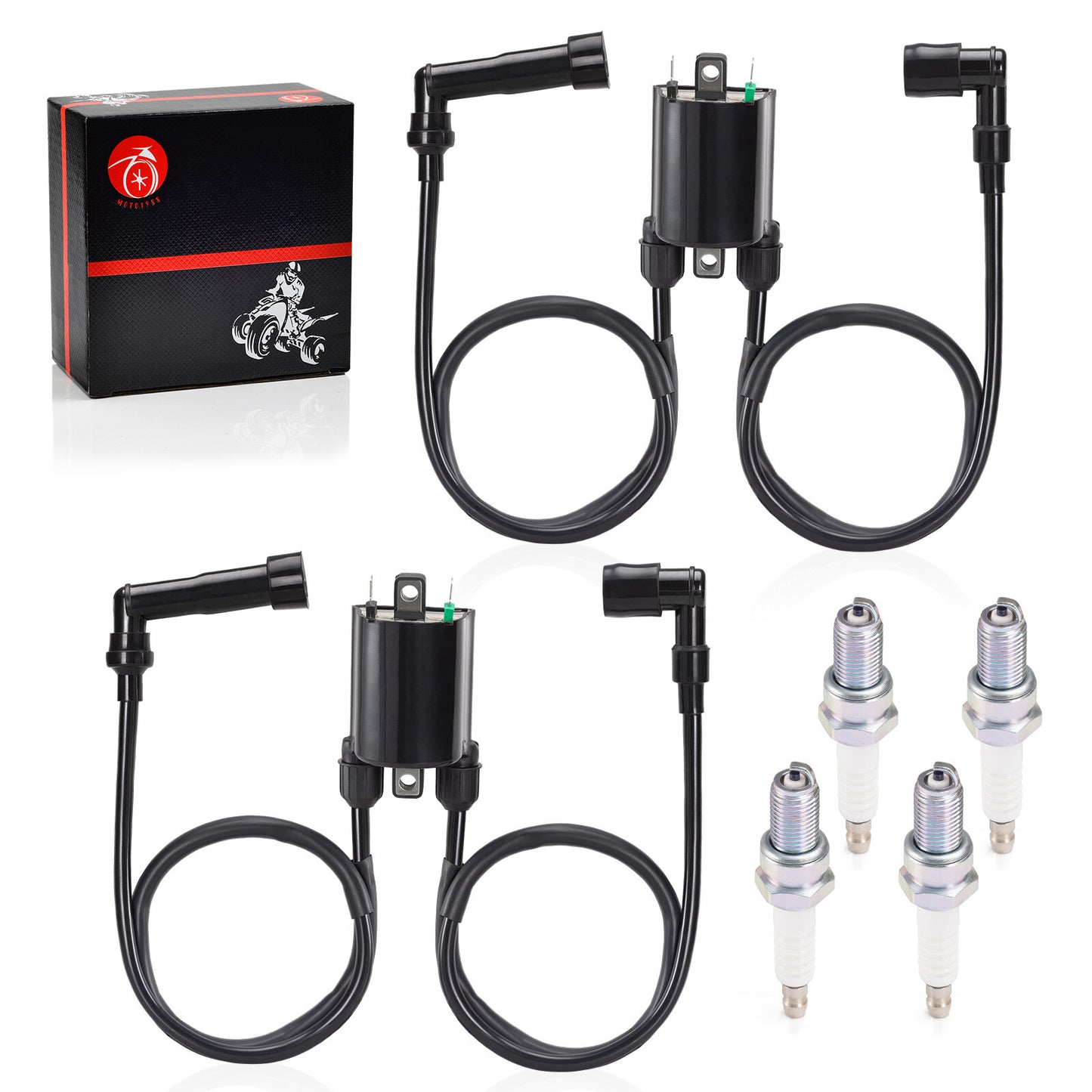 Ignition Coil with Spark Plug for Kawasaki VN1500 Vulcan 1500 Nomad (1999–2001)