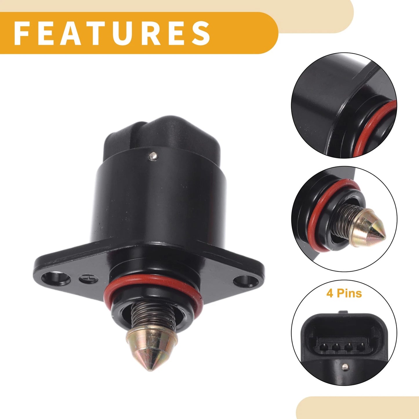 Idle Air Control Valve for Chevrolet Blazer S10 2.2 L43 (1994–2005) No. 17059600
