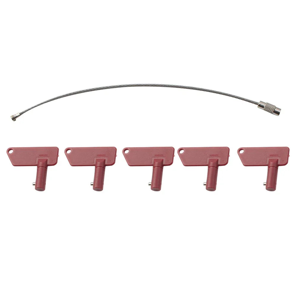 5 x Ignition Keys w/Ring for Terex Battery Disconnect Isolator