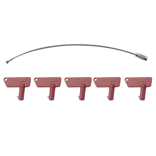 5 x Ignition Keys w/Ring for Terex Battery Disconnect Isolator