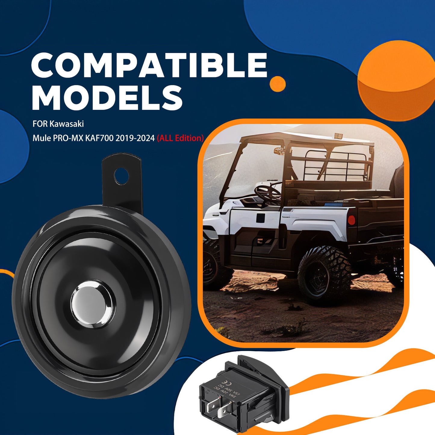 Horn Kit for Kawasaki Mule Pro MX (2019–2024)