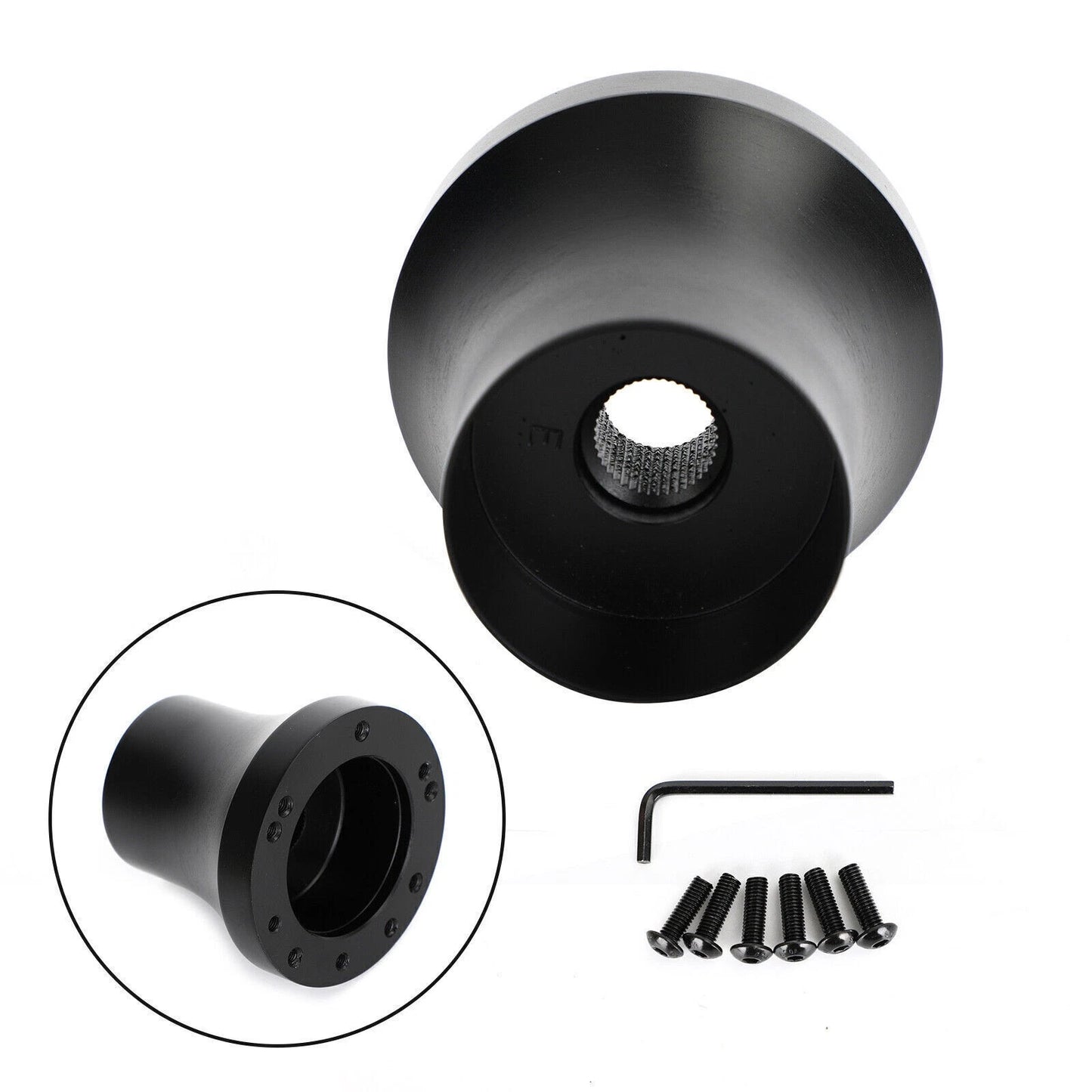 Aluminum Steering Wheel Adapter for EZGO TXT & RXV (2008–2023) Black