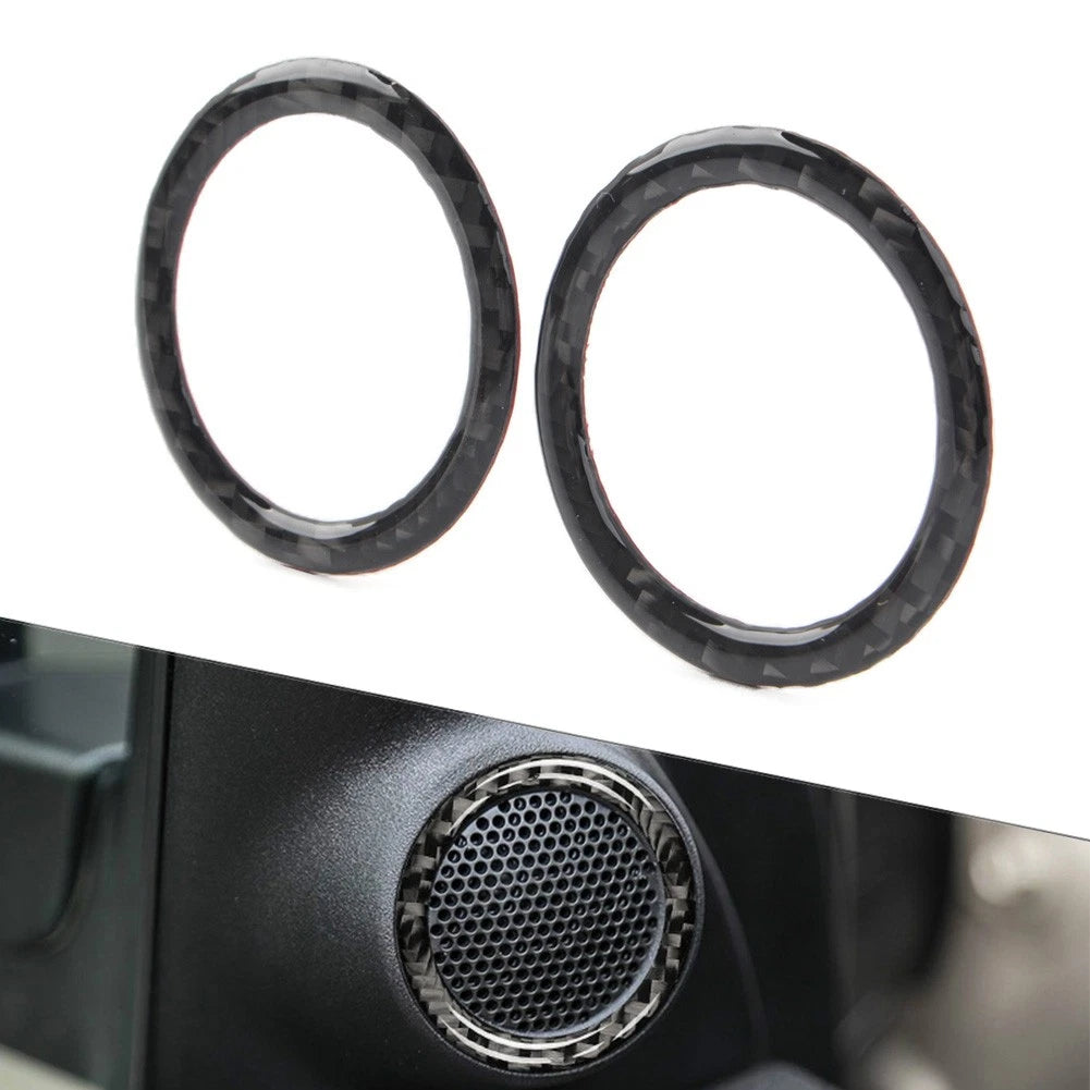 Carbon Fiber Rear Water Cup Holder Panel Cover Trim for Jeep Cherokee (2014–2022)