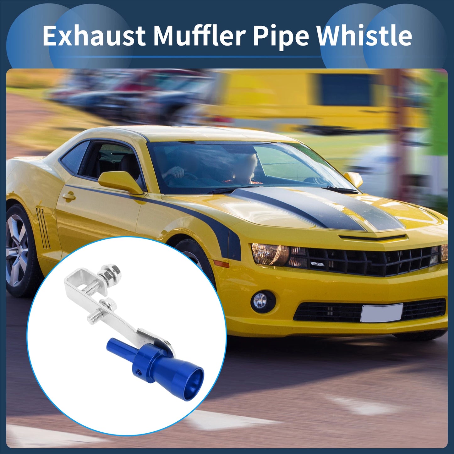 Set of 1 Turbo Sound Exhaust Muffler Pipe Whistle for Universal Fit
