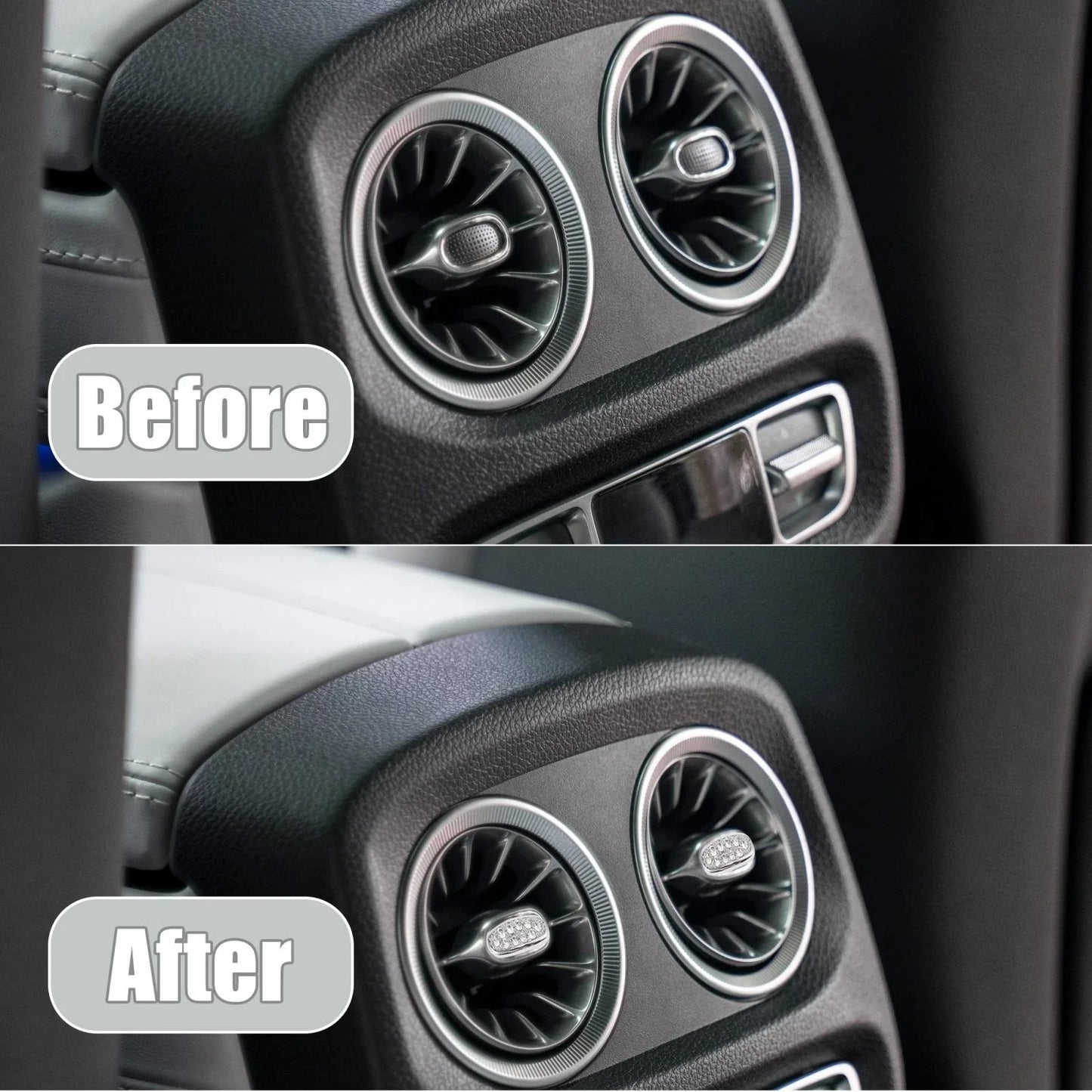 2 x Car Bling Rear Exhaust Port Knob Covers for Mercedes-Benz CLA (2019-2023)