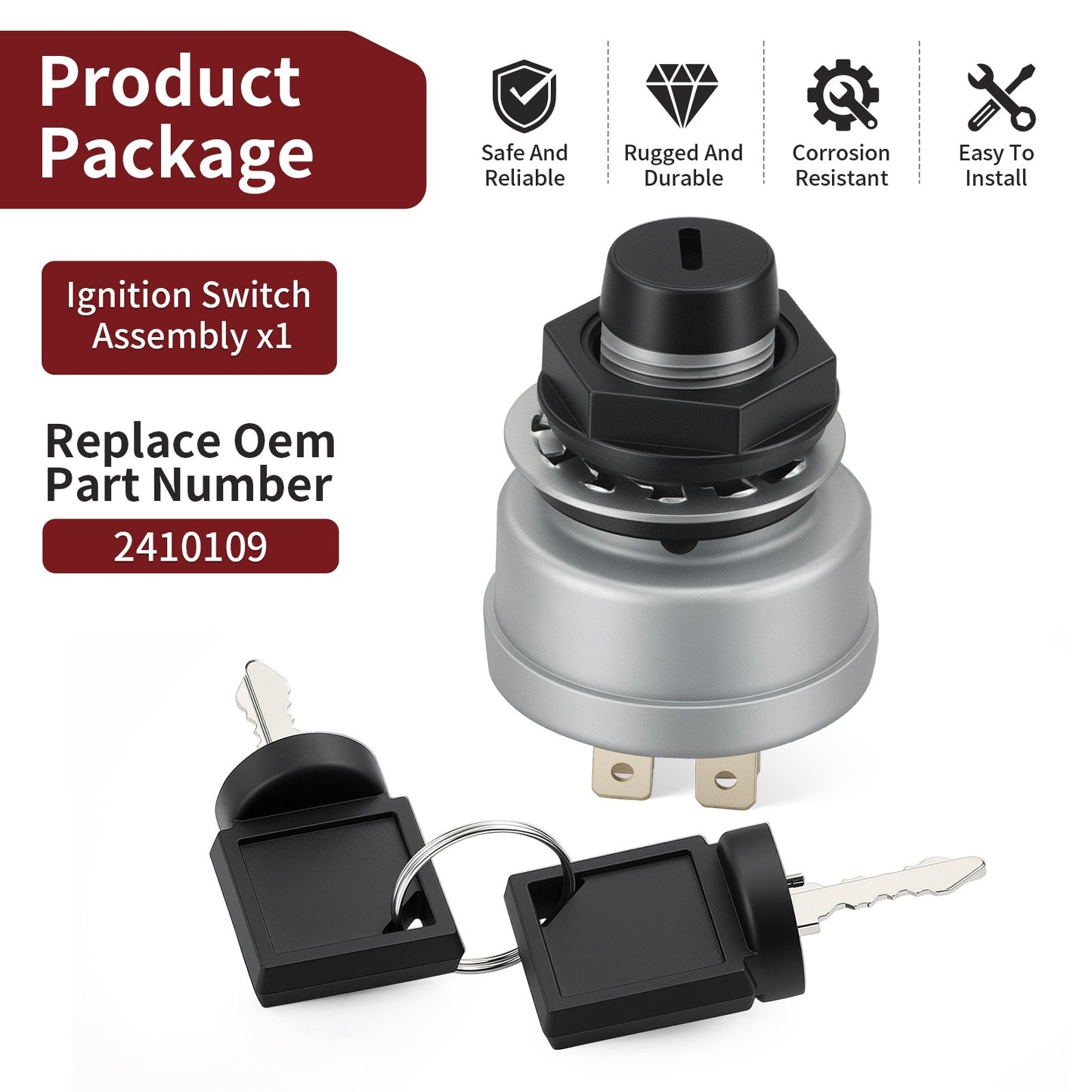 Ignition Switch Assembly for Polaris Ranger 500 6x6 (1999)