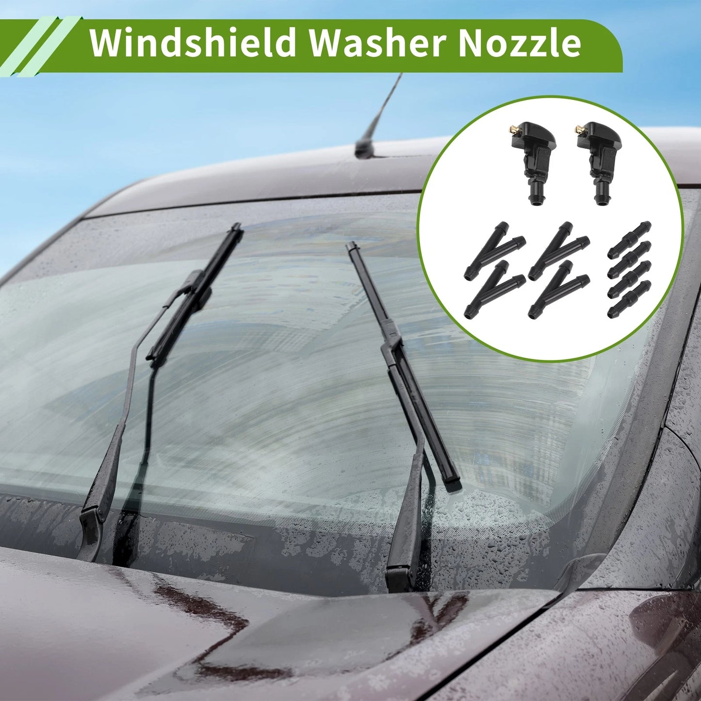 Washer Nozzle with Hose Connector for Ford (No.3W7Z17603AA)