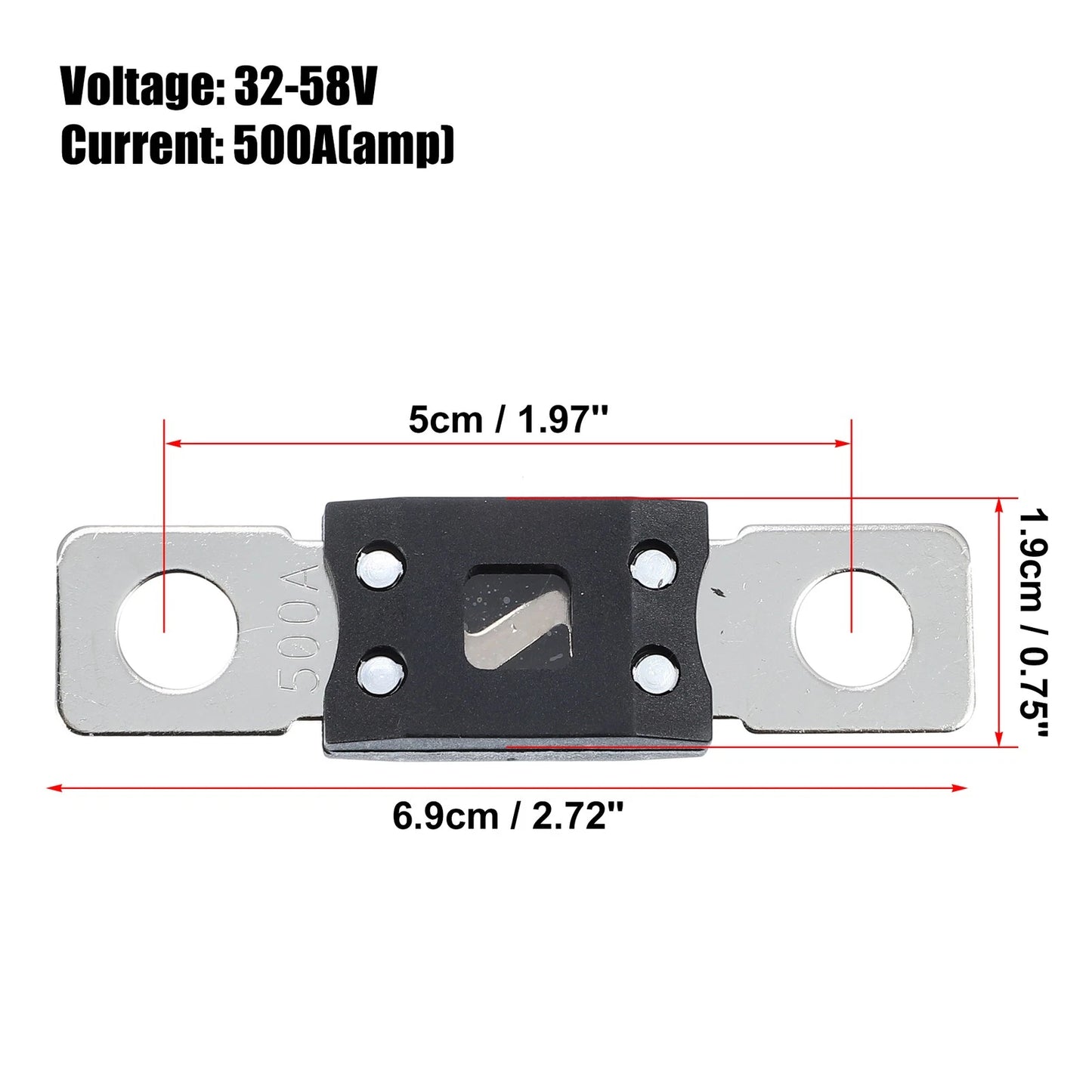 5pcs 500A 32V Fuse for Automotive Truck Motorcycle Boat (No Year Specified)