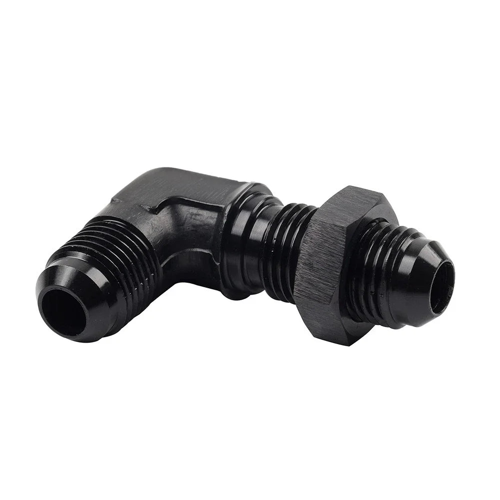 8AN Male to Male 90 Degree Flare Union Bulkhead Adapter Fitting for Car