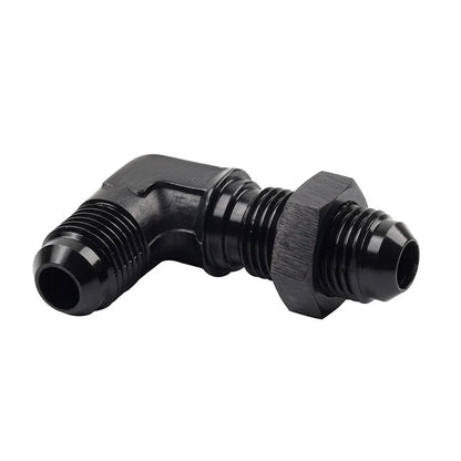 8AN Male to Male 90 Degree Flare Union Bulkhead Adapter Fitting for Car