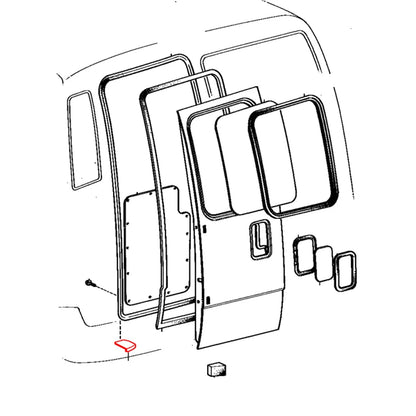 Spacer Back Door Weatherstrip for Toyota Coaster (1979–1982)