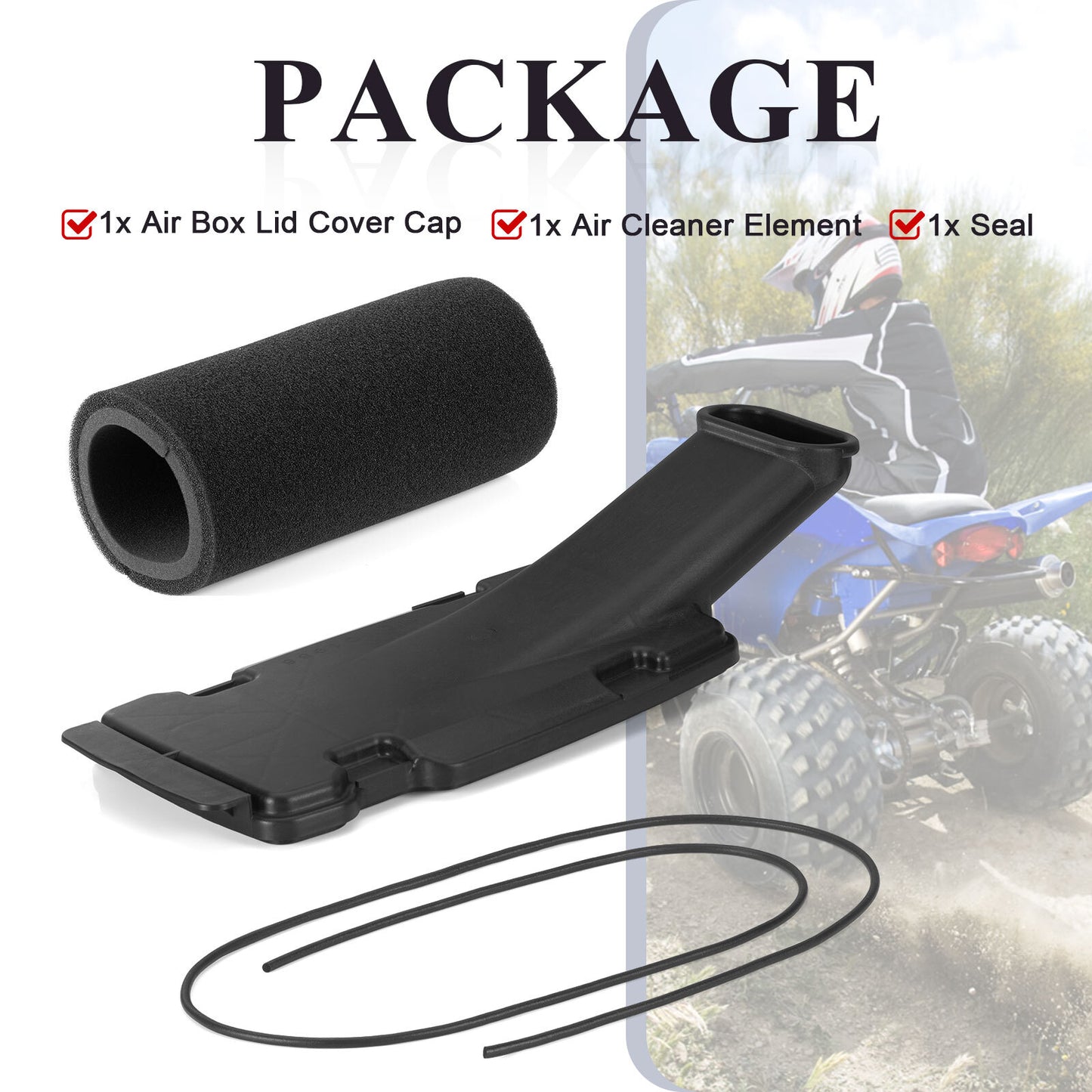 Air Box Lid Cover & Air Cleaner Element for Yamaha Raptor 350 (2004–2013)
