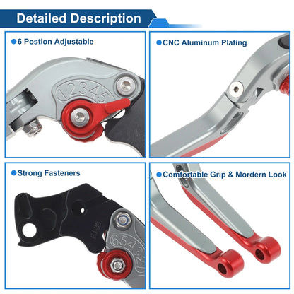 Brake Clutch Levers for KTM 390 Duke (2019–2023) Titanium Red End 1 Pair