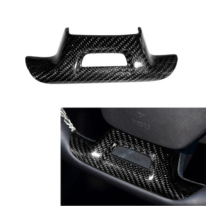 Real Carbon Fiber Steering Wheel Lower Cover Trim for 2016-2023 Camaro