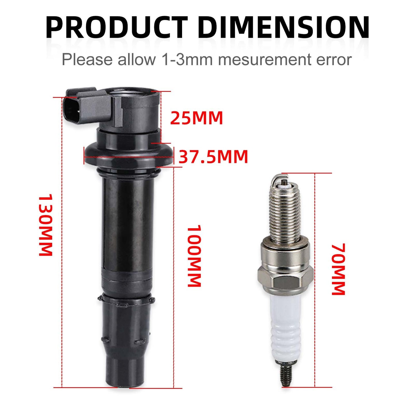 Ignition Coil for Yamaha YZF-R1/YZF-R6/FZ1/Vmax/FZS1 (2000–2023)