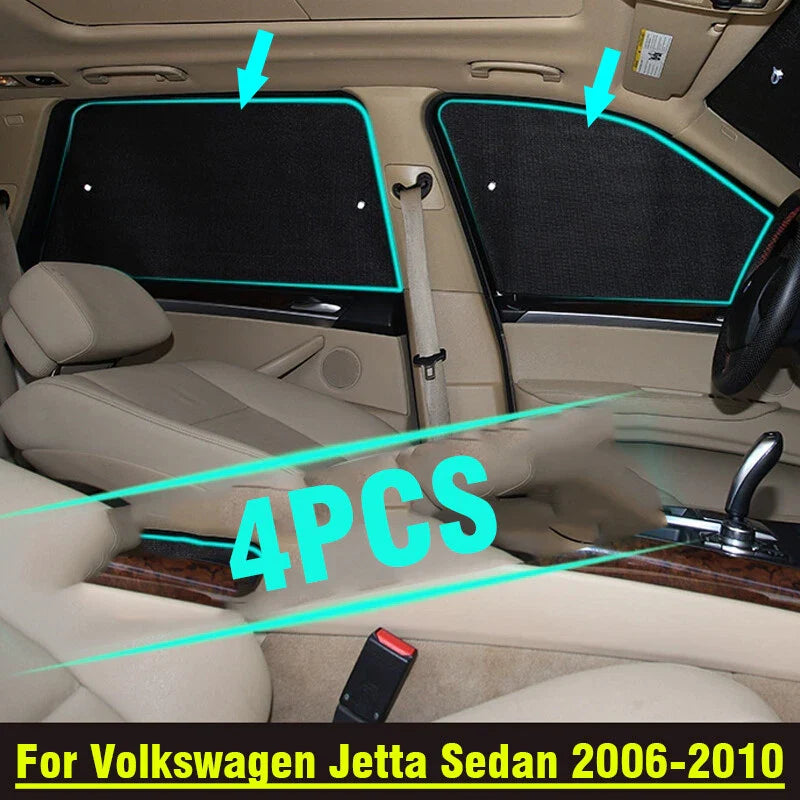 Side Window Sunshade 4pcs for Volkswagen Jetta Sedan (2006–2010)
