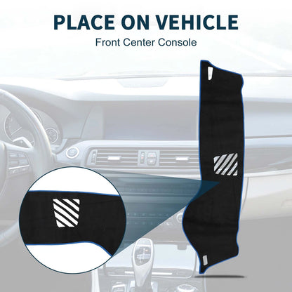 Dashboard Cover Mat for BMW 5 Series F10 F11 (2010–2017) Black Blue