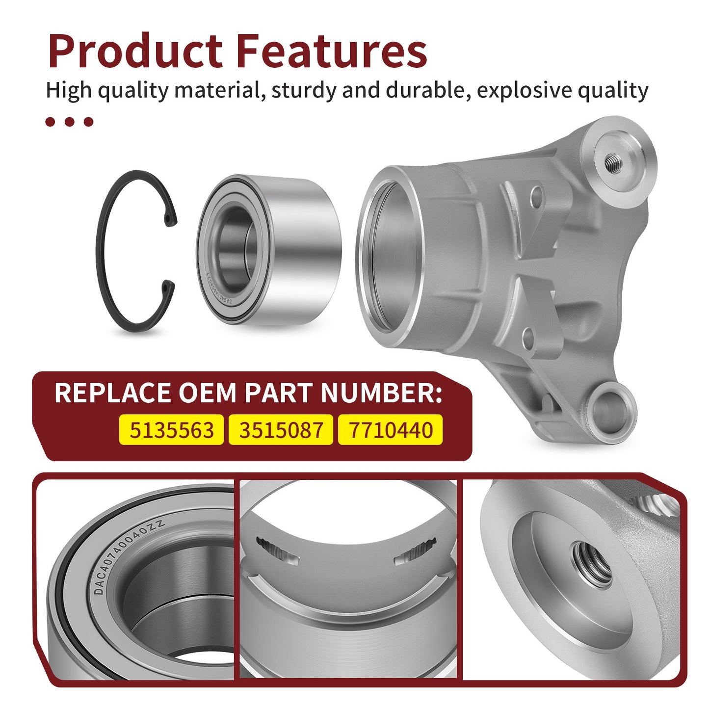 Rear Wheel Bearing Carrier for Polaris Sportsman 400 HO (2011–2014)