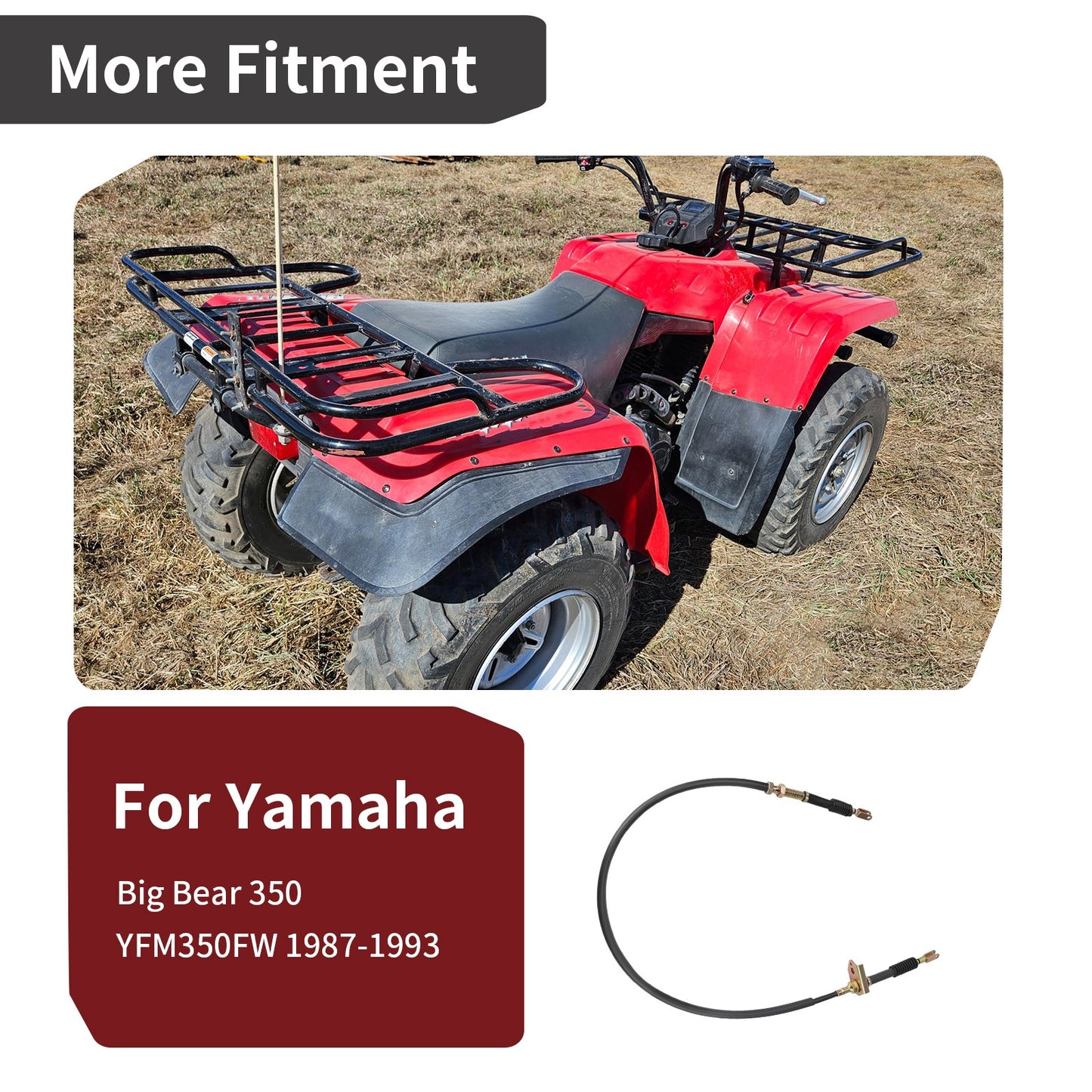 Reverse Lever Cable for Yamaha Big Bear 350 (1987–1993) ATV