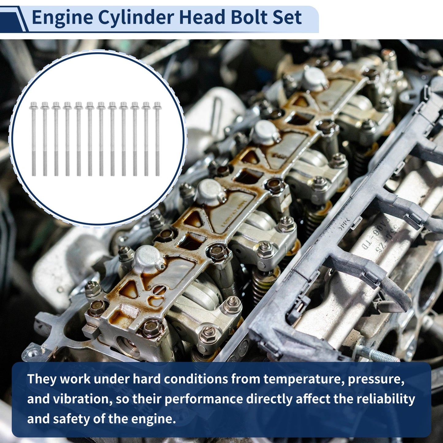 Cylinder Head Bolt Set for Subaru Baja Sport 2.5L H4 (2004–2006) No. 11095AA123