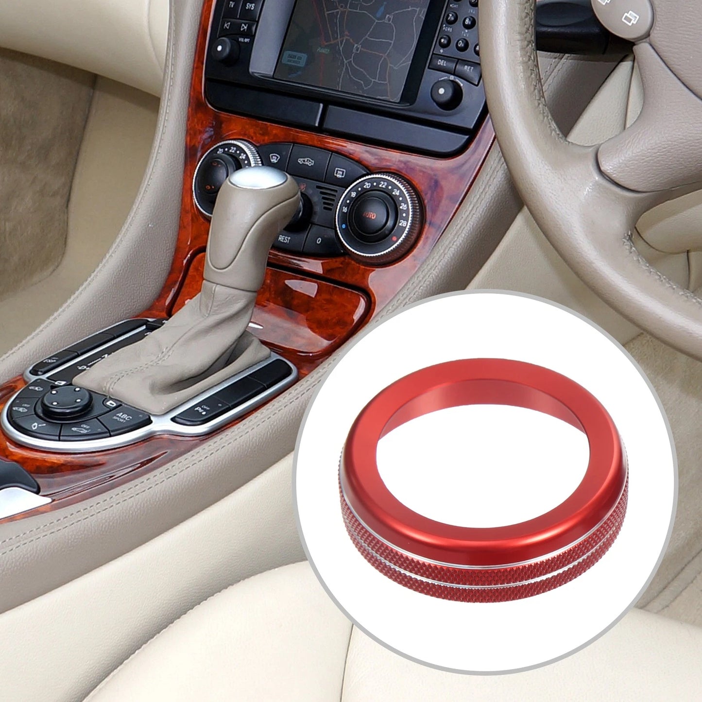 Set of 4 Air Conditioner Volume Knob Decor Rings for Chevy Corvette C7 (2014–2019)