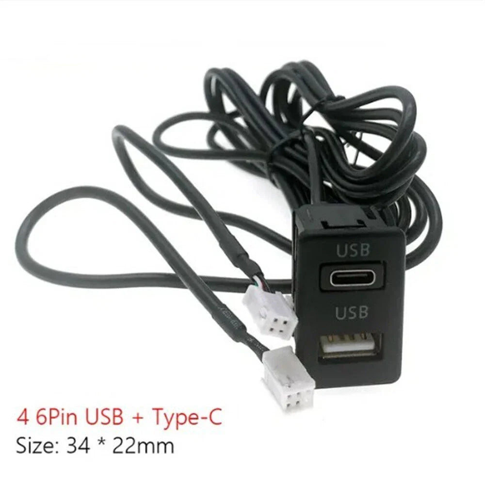 USB & TYPE-C Panel Interface Extension Cable Adapter for Navigation 4 & 6 Pin (145cm)